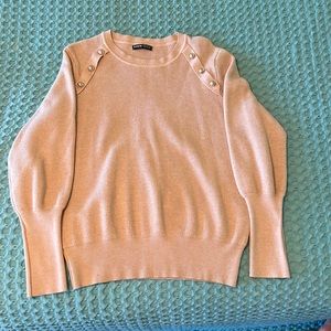 SHEIN tan w/bottom decor sweater M/6